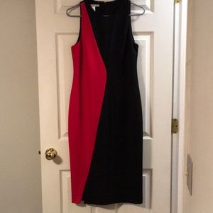 Maggy London sexy fitted black and red dress